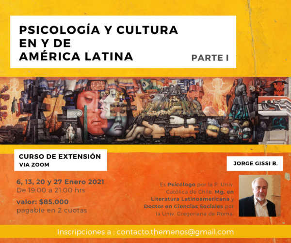 Curso : “Cultura y Psicología en y desde América Latina”.